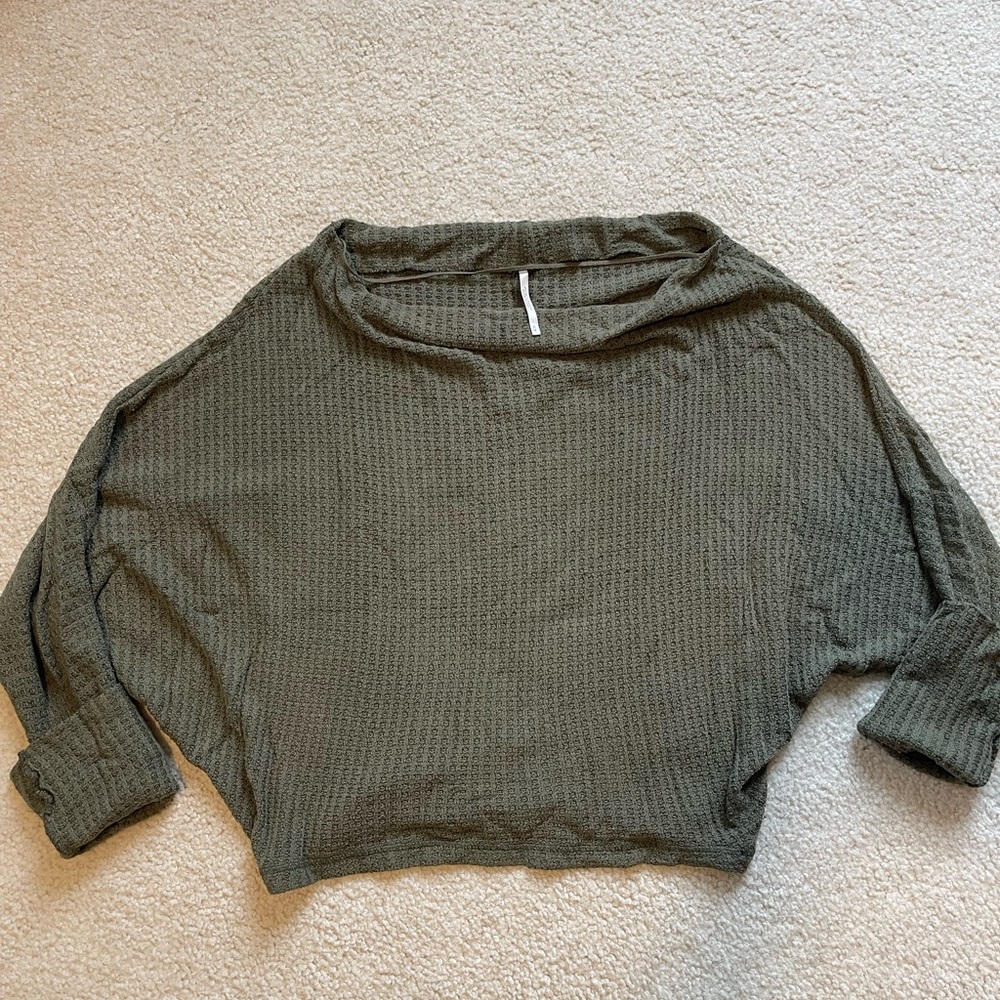 Free People Olive Green Sweater